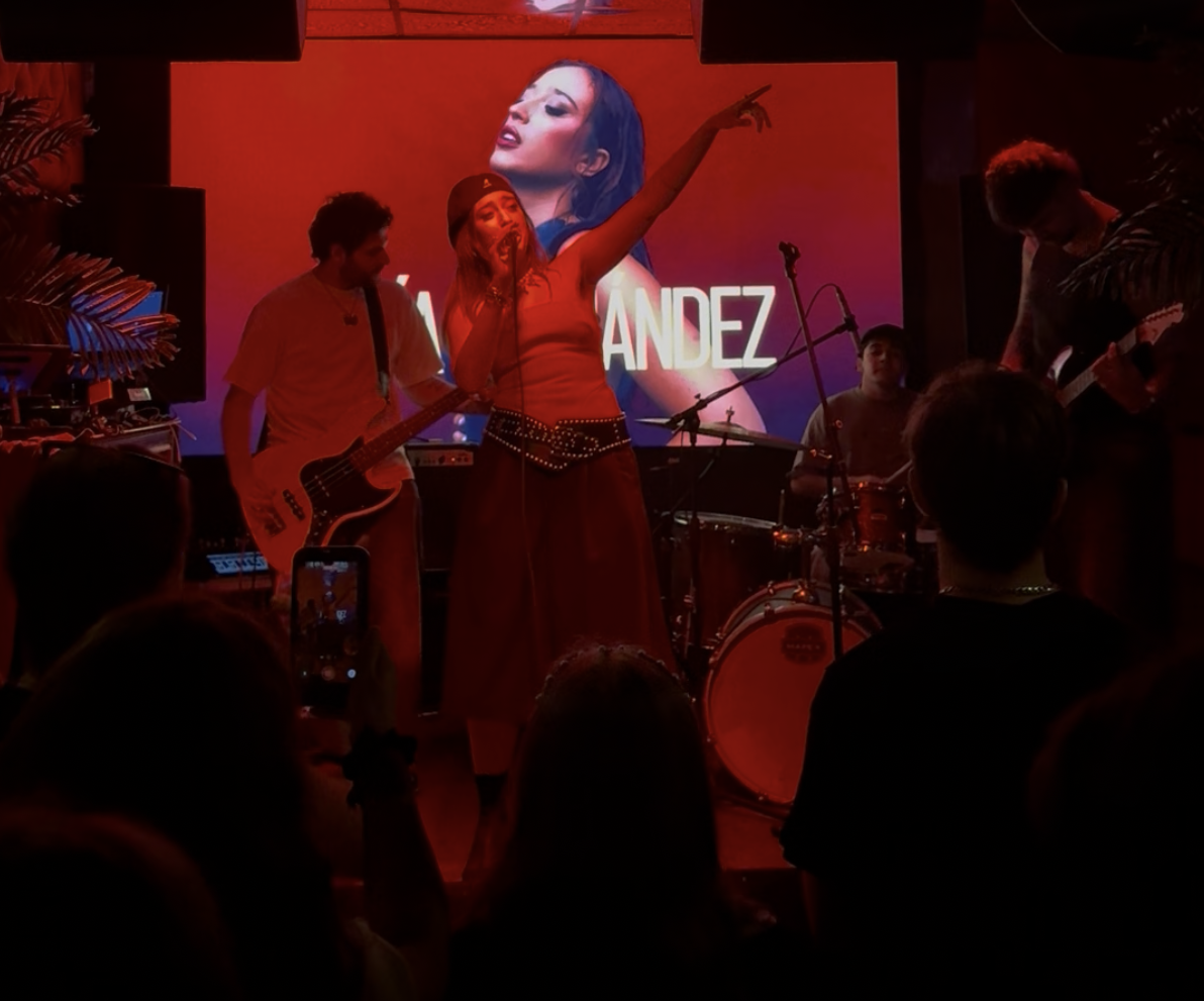 Lucía Fernández en su concierto en Madrid